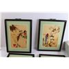Image 3 : (4) Framed Chinese Art Pieces - 12" x 15 1/2"