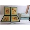 Image 1 : (4) Framed Chinese Art Pieces - 12" x 15 1/2"