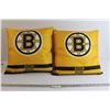 Image 1 : (2x Bid Price) (2) Boston Bruins Pillows