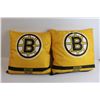 Image 4 : (2x Bid Price) (2) Boston Bruins Pillows
