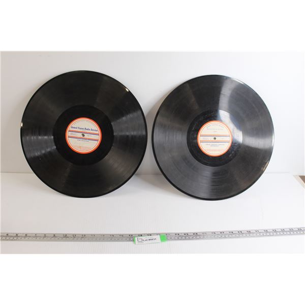 (2) Oversized Vinyl Records - Armed Forces Radio Service