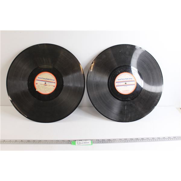 (2) Oversized Vinyl Records - Armed Forces Radio Service