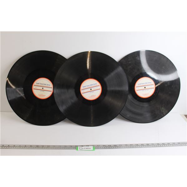 (3) Oversized Vinyl Records - Armed Forces Radio Service