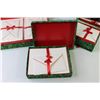 Image 2 : (3) Cloth Covered Christmas Themed Boxes of Envelopes & Writing Paper