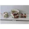 Image 1 : Stadler Teapot - Elf Salt & Pepper Shakers - Hand Painted Santa's Ceramic Bag Bowl?