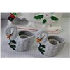 Image 2 : Creamer & Sugar Bowl - Christmas Decor Items