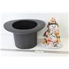 Image 1 : Plastic Top Hat - Snowman Tea Light Holder