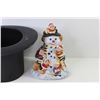 Image 3 : Plastic Top Hat - Snowman Tea Light Holder