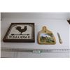Image 1 : Welcome Picture - 13 1/4" x 13 1/4", Cutting Board with Knife