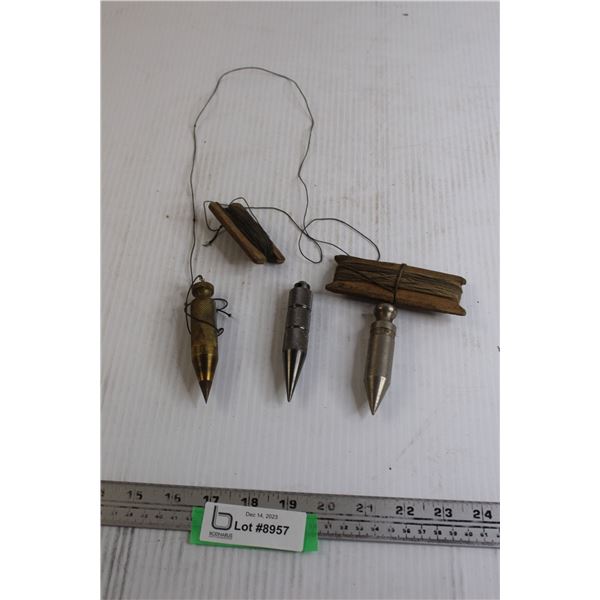 (3) Plumb Bobs