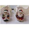 Image 3 : (2) Santa Figurines, (2) Pearlescent Sleigh Decor, (3) Stuffed Elves