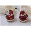 Image 4 : (2) Santa Figurines, (2) Pearlescent Sleigh Decor, (3) Stuffed Elves