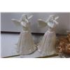 Image 4 : (2) Glitter Angel Figurines, (3) Angel Ornaments, (4) White Angel Ornaments