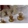 Image 4 : Set of 3 Newbury Golden Rim Hurricane Candle Holders