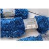 Image 4 : (3) Blue Christmas Garlands, Roll of Tin Christmas Wrapping
