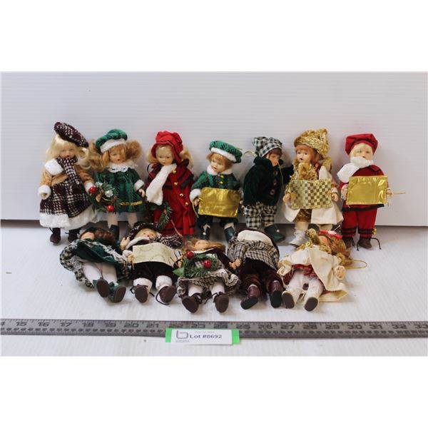 (12) 6  Christmas Doll Ornaments