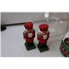 Image 2 : Nutcracker Themed Salt & Pepper Shakers, Candleholders, Cheese slicer, Nut Tray (One Nutcracker Brok