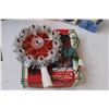 Image 2 : Christmas Tree Topper (Red Lights, works), (2) Boxes of Replacement Light Bulbs, Standard Light bulb