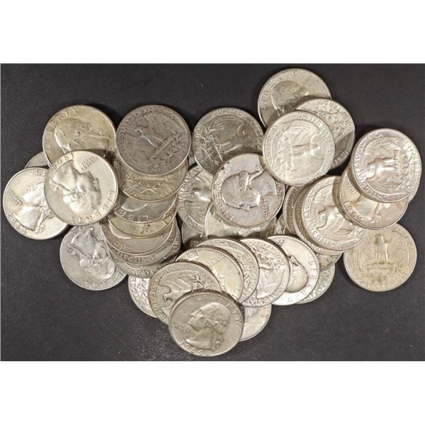 (40) 90% SILVER WASHINGTON QUARTERS