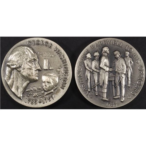 (2) 1.15 ozT .925 STERLING SILVER WITTNAUR MEDALS