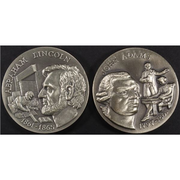 (2) 1.15 ozT .925 STERLING SILVER WITTNAUR MEDALS