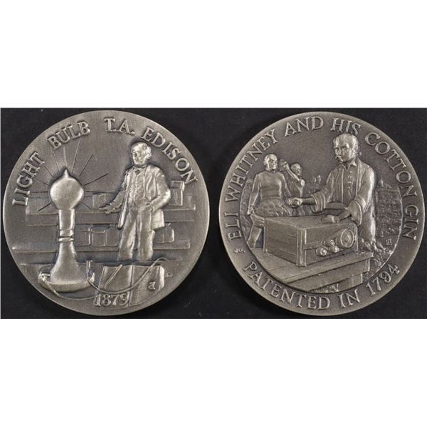 (2) 1.15 ozT .925 STERLING SILVER WITTNAUR MEDALS