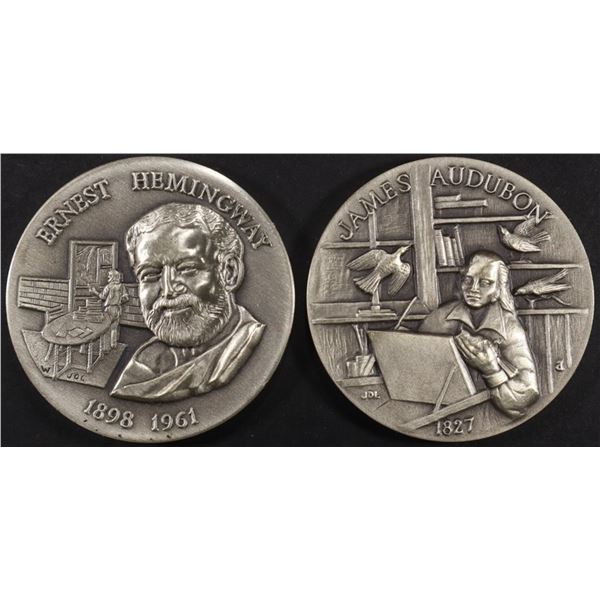 (2) 1.15 ozT .925 STERLING SILVER WITTNAUR MEDALS
