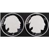 Image 2 : (2) 1 OZ .999 SILVER BUFFALO ROUNDS