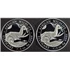 Image 1 : (2) 1 OZ .999 SILVER 2023 SOMALIAN ELEPHANT ROUNDS