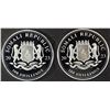 Image 2 : (2) 1 OZ .999 SILVER 2023 SOMALIAN ELEPHANT ROUNDS