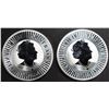 Image 2 : (2) 1 OZ .999 SILV 2022 AUSTRALIAN KANGAROO ROUNDS