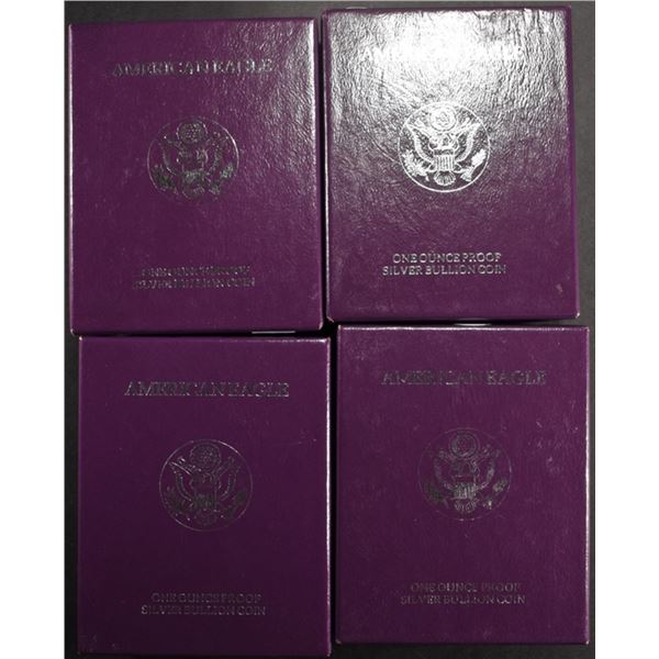 (2) 1992 & (2) 1993 PROOF ASE BOXES W/ COA