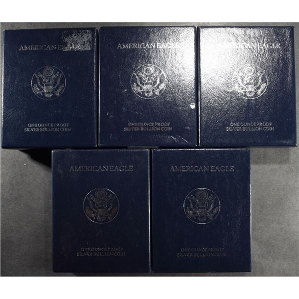 1995-1999 PROOF ASE BOXES W/ COA