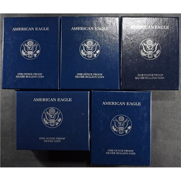 2000-2003, 2005 PROOF ASE BOXES W/ COA