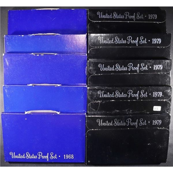 (5) 1968 & (5) 1979 US PROOF SETS