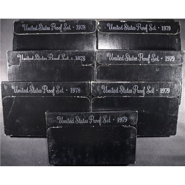 (3) 1978 & (4) 1979 US PROOF SETS