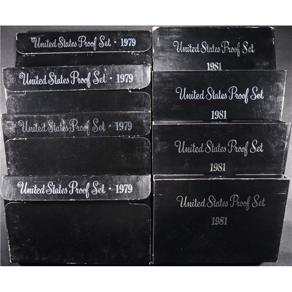 (4) 1979 & (4) 1981 US PROOF SETS