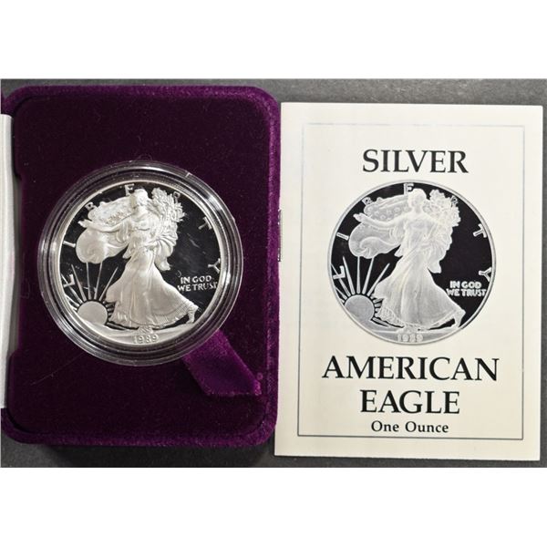 1989 PROOF AMERICAN SILVER EAGLE OGP