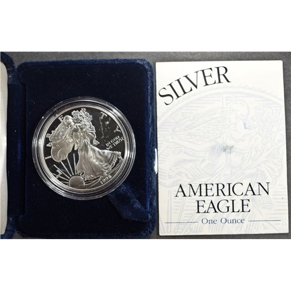 1998 PROOF AMERICAN SILVER EAGLE OGP