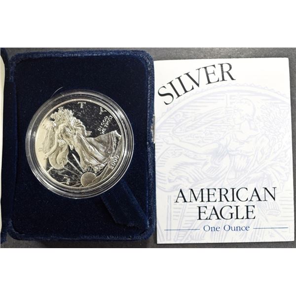 2000 PROOF AMERICAN SILVER EAGLE OGP