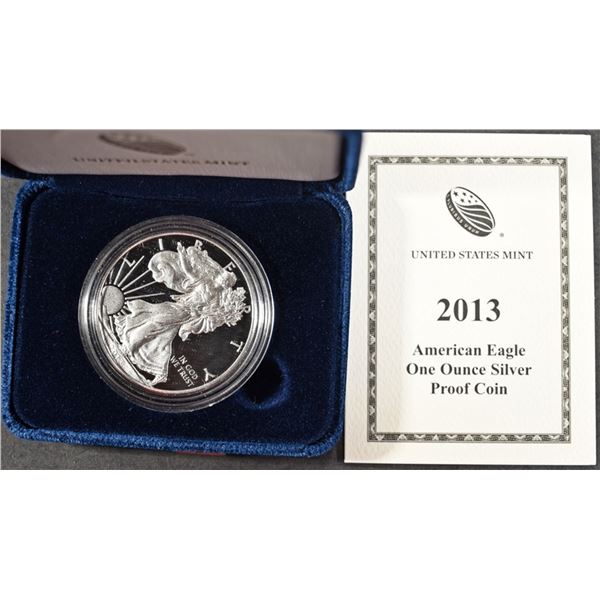 2013  PROOF AMERICAN SILVER EAGLE OGP