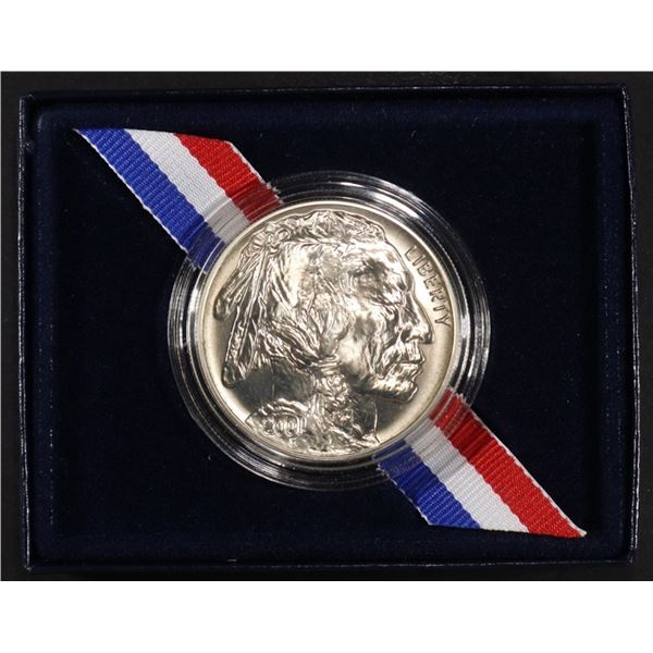 2001-D SILVER BUFFALO COMM DOLLAR OGP