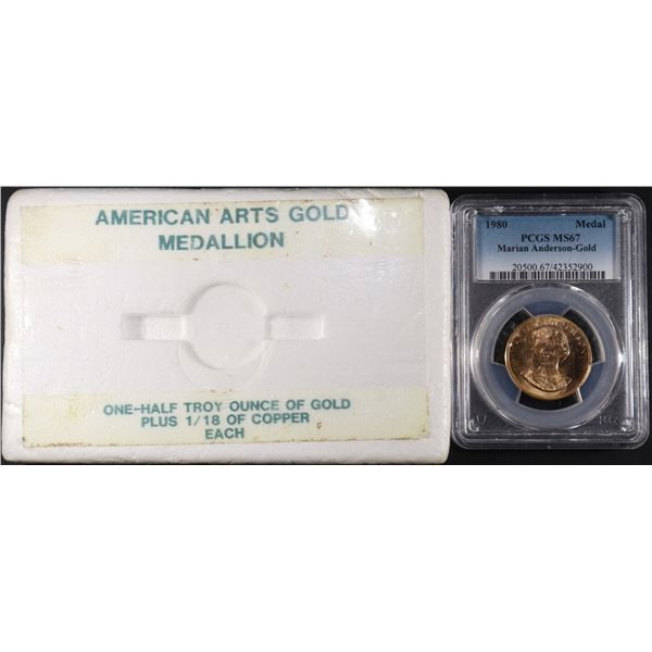 1980 GOLD MARIAN ANDERSON MEDAL PCGS MS67