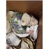 Image 2 : BOX OF ASSORTED CHINA CUPS AND SAUCERS - ROYAL ALBERT, CASTLE MADE IN JAPAN, ETC