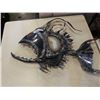 Image 2 : METAL FISH WALL ART WITH PRECIOUS STONE/ROCK