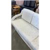 Image 2 : WHITE WICKER 6FT SOFA, WITH CUSHIONS