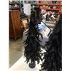 Image 2 : 2 BLACK DOWNY FEATHER DECORATIONS, 29"