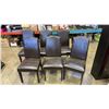 Image 1 : SET OF 6 BLACK DINING CHAIRS