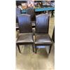 Image 2 : SET OF 6 BLACK DINING CHAIRS