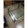 Image 2 : SQUARE METAL BASE GLASS TOP COFFEE TABLE